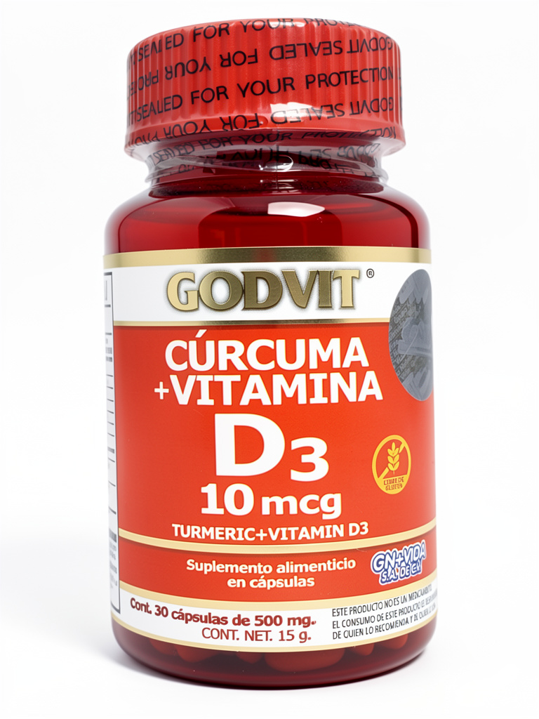 Curcuma +Vitamina D3 30Caps GODVIT