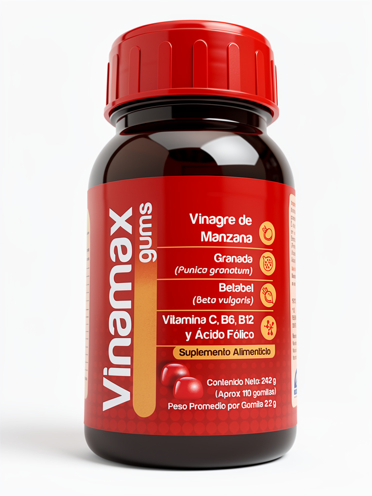 Gomitas Vinamax Gums Vinagre de Manzana c/110
