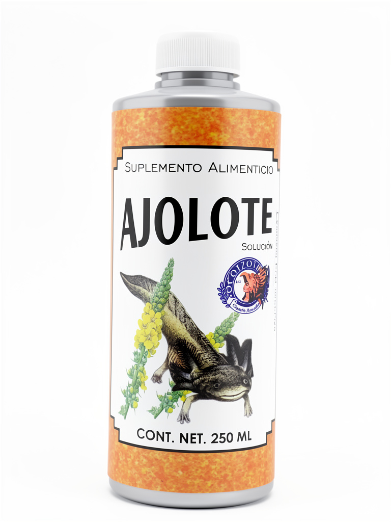 Ajolote Jarabe 250 ML | Concentrado de Eucalipto, Gordolobo, Alfalfa, Salvia, sin azúcar.