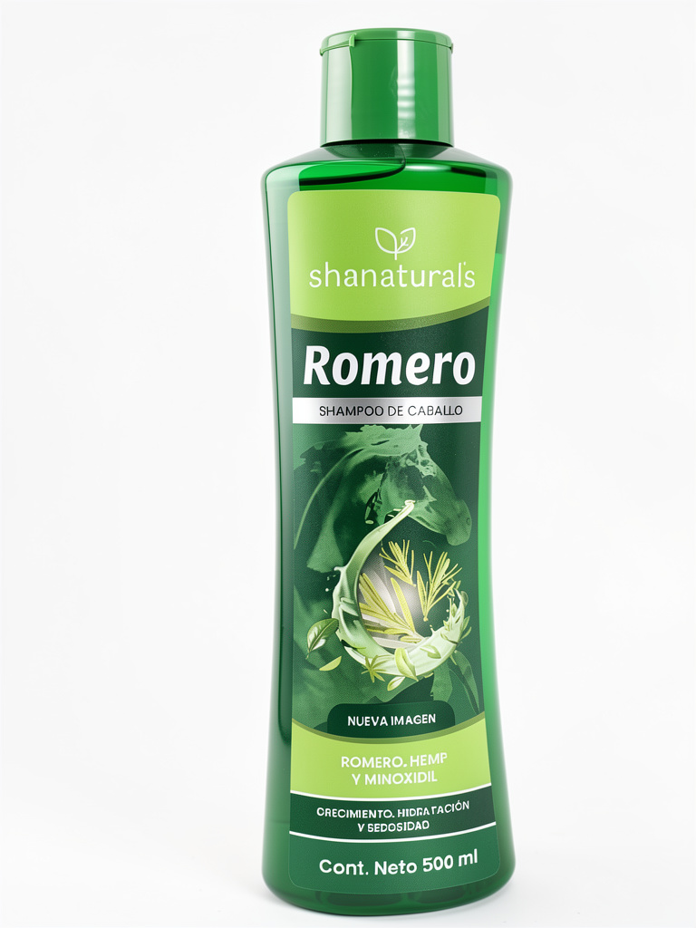 Shampoo de Caballo Romero, Hemp, Minoxidil 500ml Shanaturals