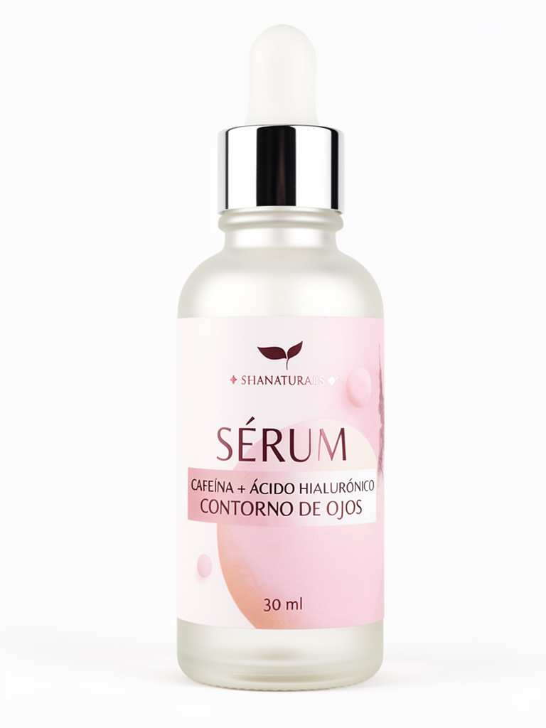 Serum Contorno de Ojos Cafeína/Café +Ácido Hialuronico Shanaturals 30ml