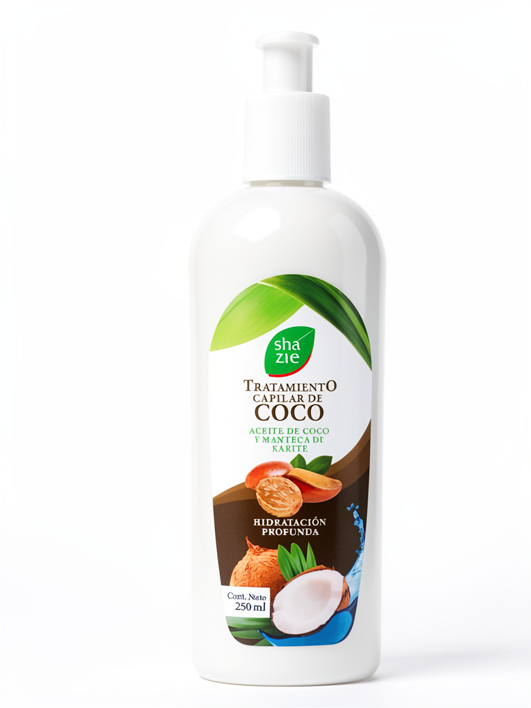 Tratamiento Capilar de Coco 250ml Shazie | Aceite de Coco y Manteca de Karite