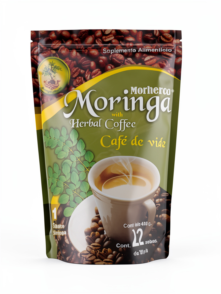 Bolsa Moringa Café +Reishi +Maitake +Shitake +Moringa c/22 Sobres 440grs.