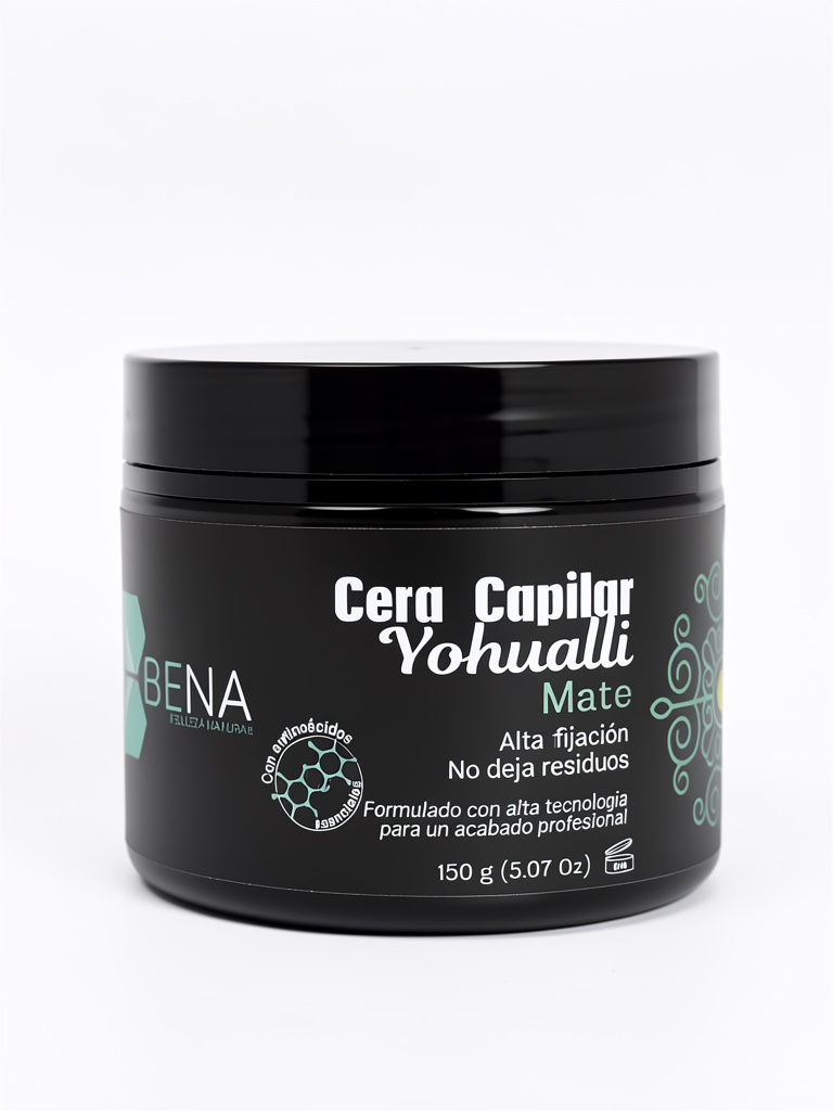 Cera Capilar Yohualli Mate 150g Bena |  Alta fijación, No Deja Residuos +Formula con alta tecnología para un acabado Profesional