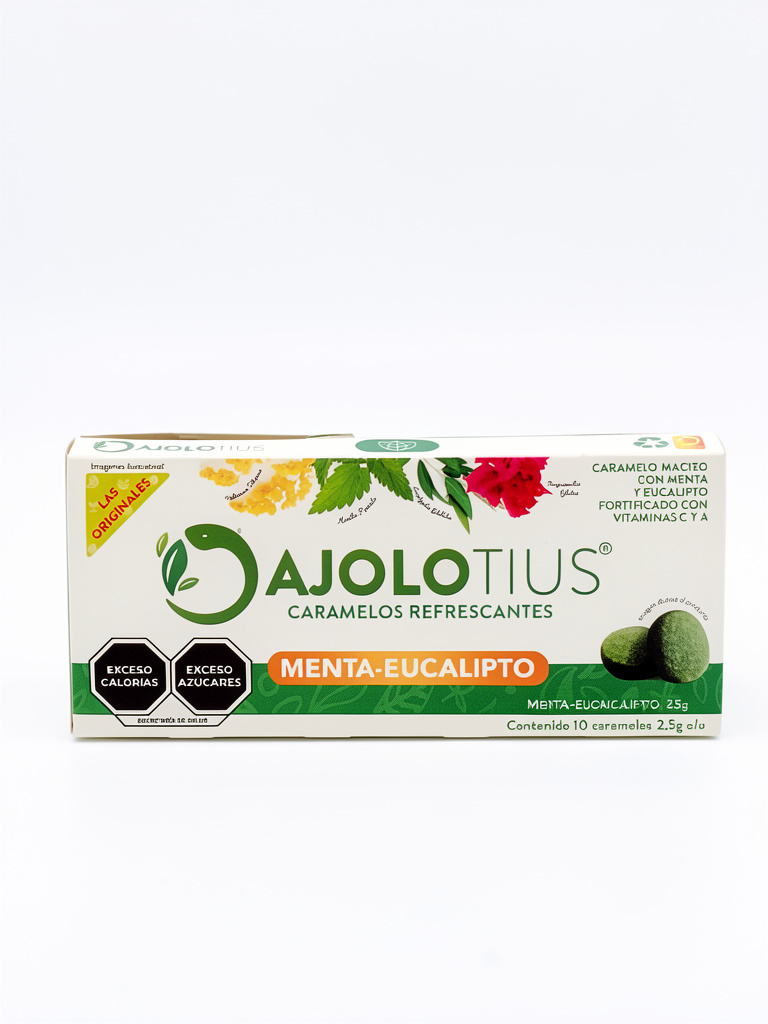 Caramelos Refrescantes Ajolotius Menta-Eucalipto 25g x10Caramelos