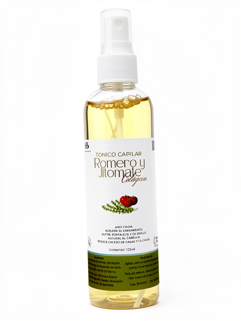 Tonico Capilar Romero, Jitomate y Colágeno 125ml.