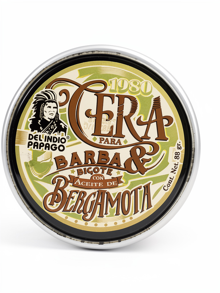 Cera Crecimiento para Barba y Bigote con Bergamota y Hena 88gr con henna y Minoxidil