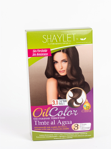 Tinte 3.1 Castaño Medio Shaylet | Con Aceite de Coco, Karite, Argan, CubreCanas,
