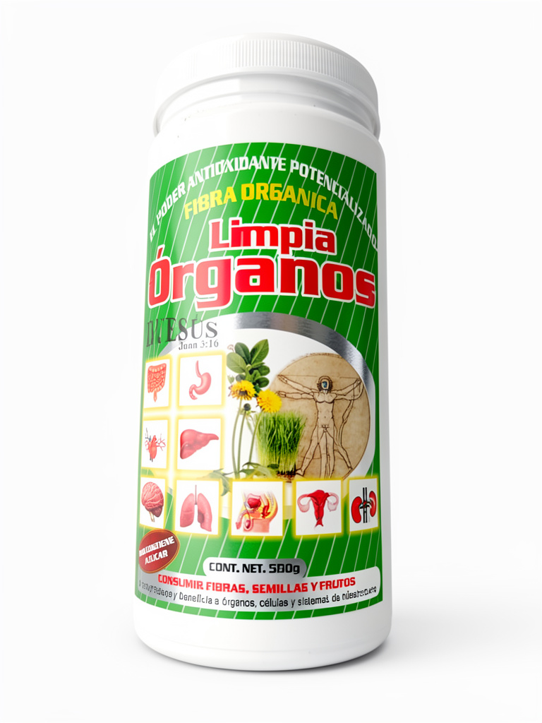 FIBRA LIMPIA ORGANOS VERDE 500 GRAMOS