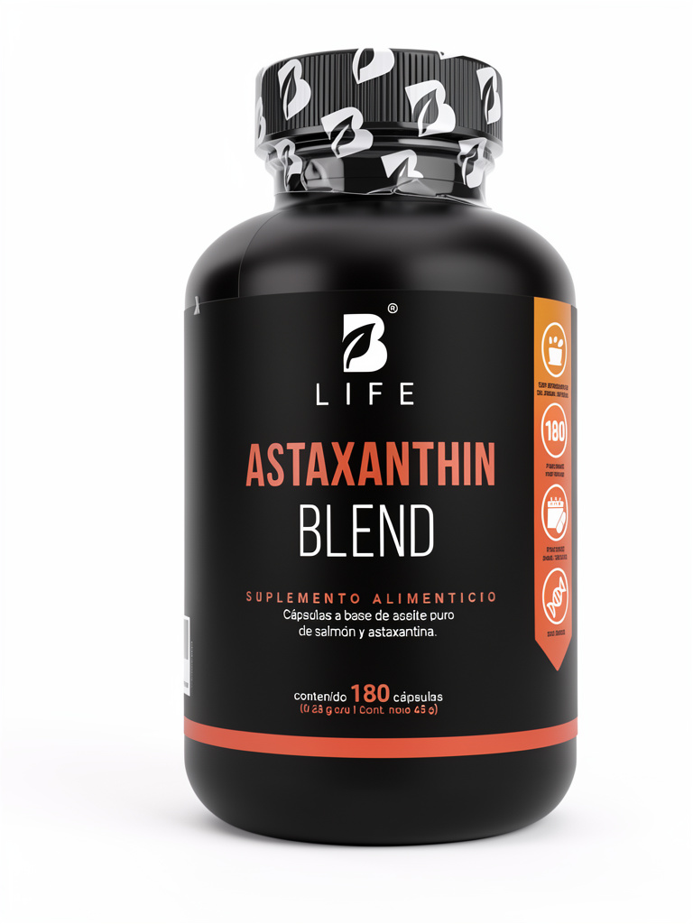 Astaxanthin Blend 180Caps. | Base Aceite Puro de Salmon y Astaxantina 180Dias