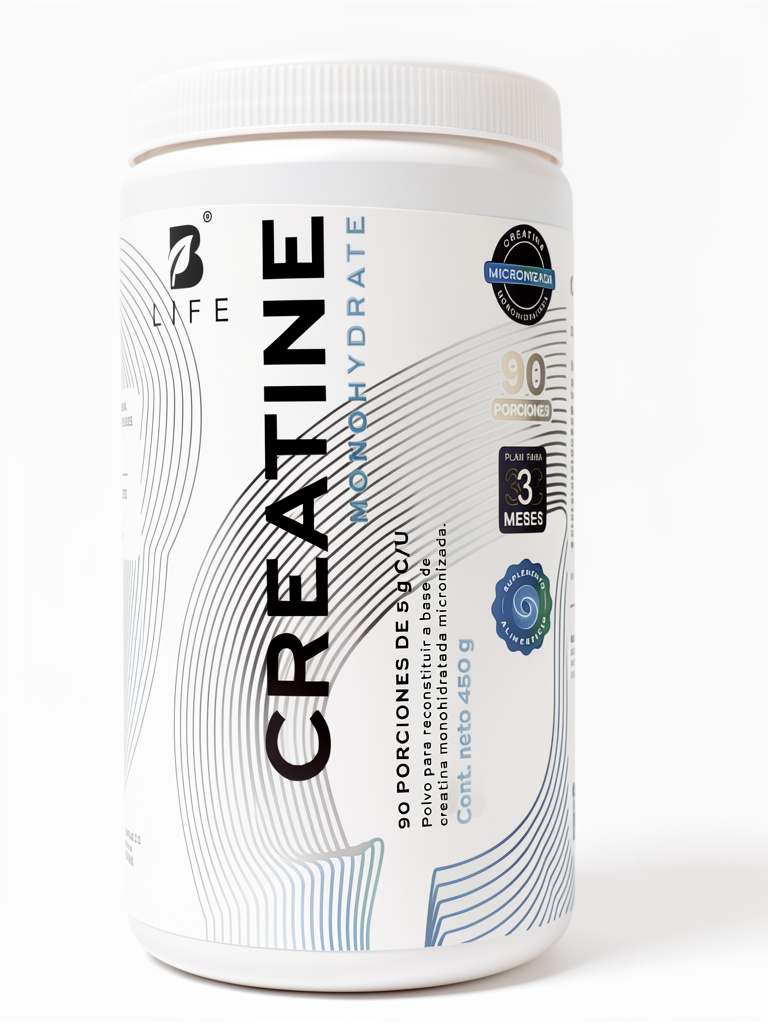 Creatine Monohydrate Polvo 450g • 90Dias B Life