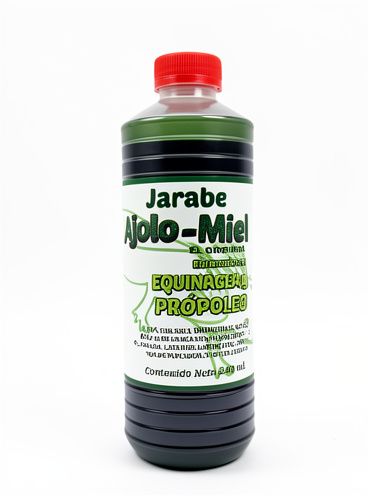 AjoloMiel Jarabe 240ml. | Equinacea, Propoleo,  Miel de Abeja, Eucalipto, Equinacea, Bigambilia, Menta.