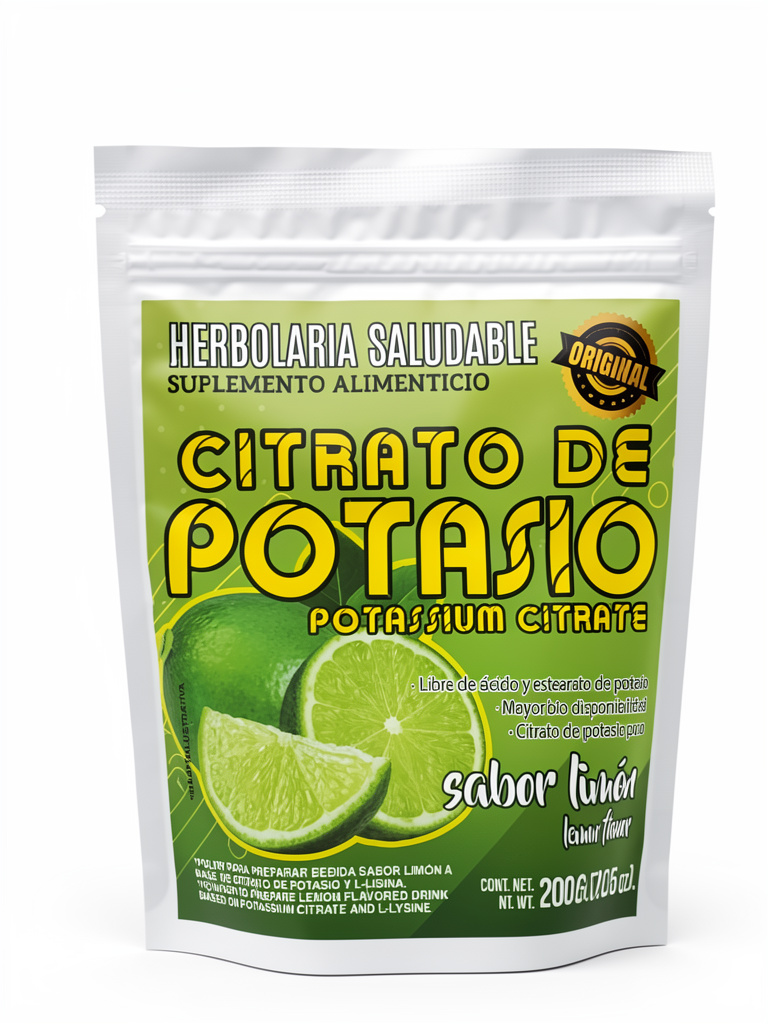 Citrato Potasio sabor: limón 200gr