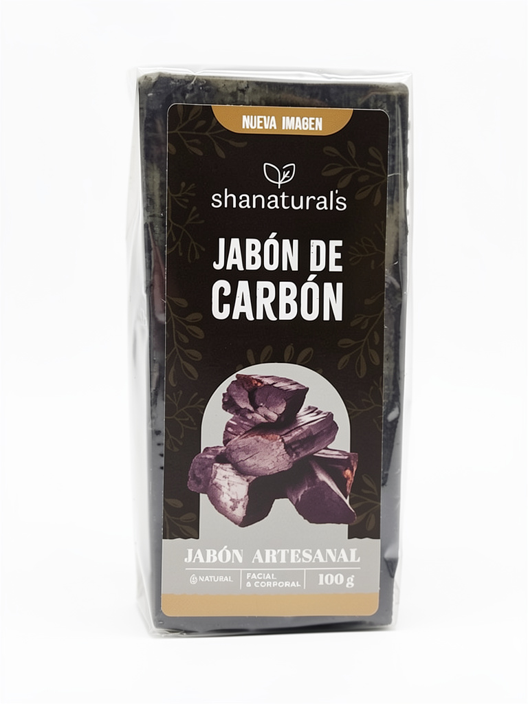 Jabon Carbón Activado 100gr. Shanaturals