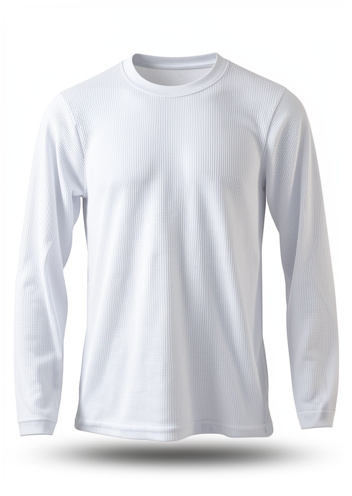 Caballero Playera manga larga unitalla térmica Blanca