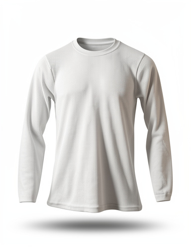 Caballero Playera manga larga juvenil  térmica blanco