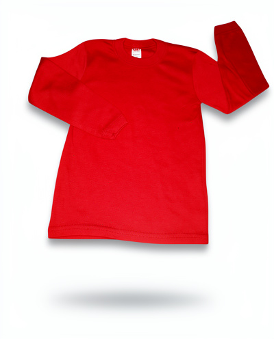 Niño Playera manga larga T.12. Roja reactivo