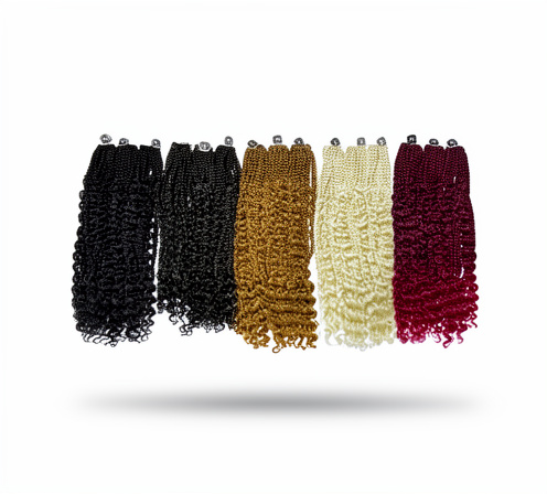 Pelo crochet Trenzado y Rizado x 3