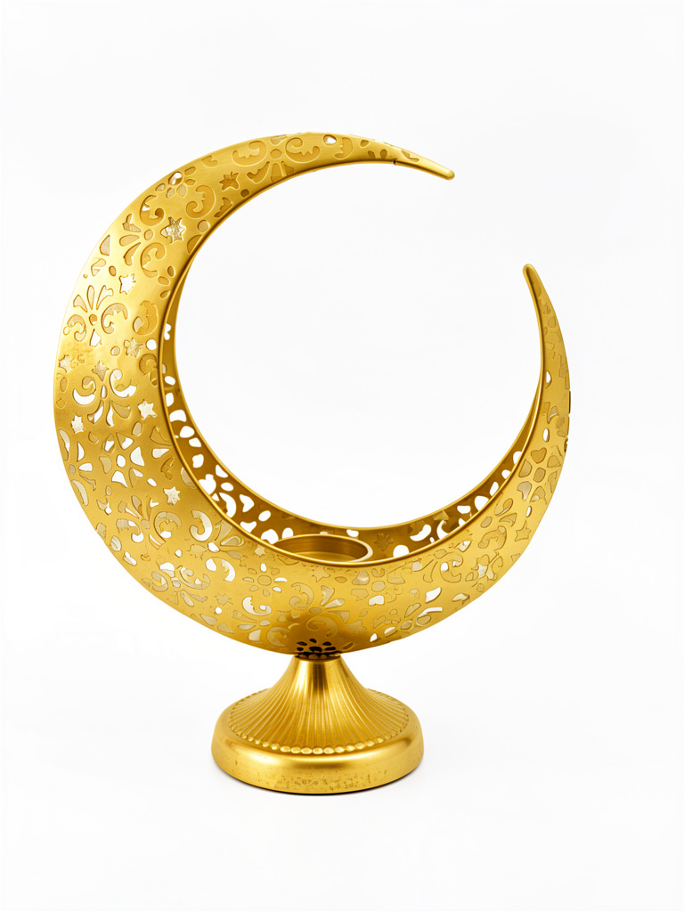 Luna candelabro dorada