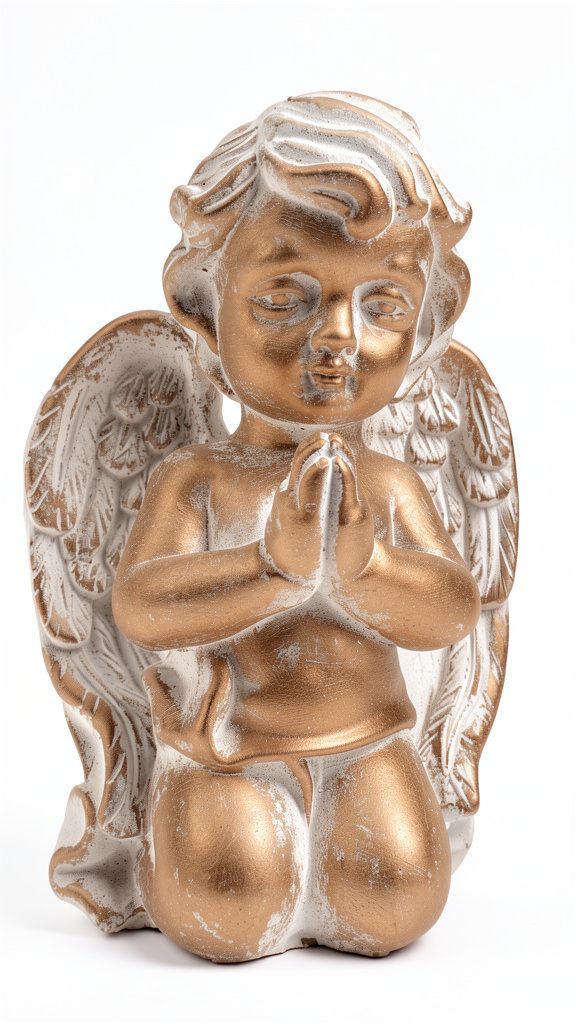 angel cemento orando