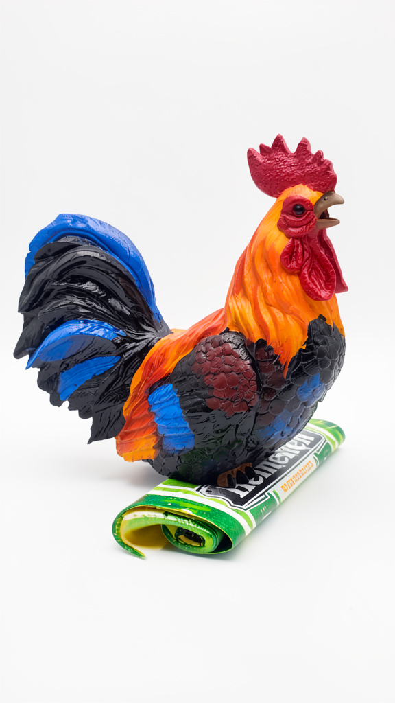 Gallo decorativo multicolor