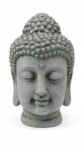 Cabeza de buda piedra gris