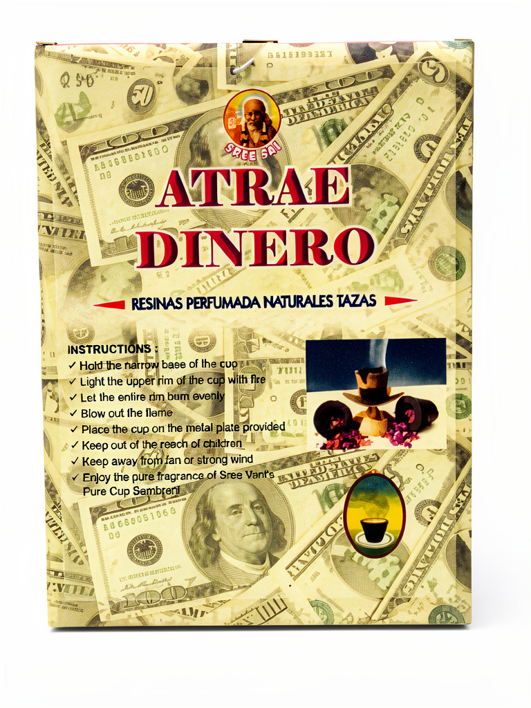 DISPLAY SAHUMERIO TAZA RESINA ATRAE DINERO
