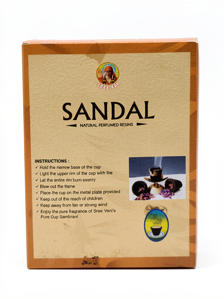 DISPLAY SAHUMERIO TAZA RESINA SANDALO