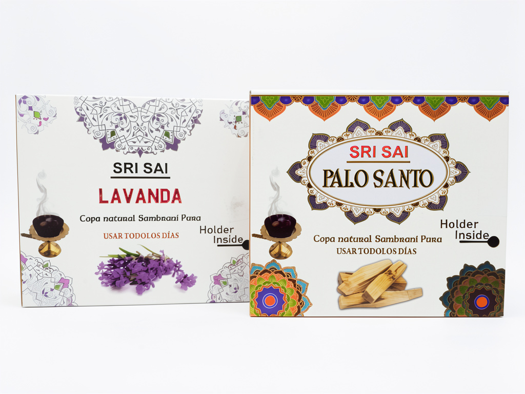 DISPLAY SAHUMERIO TAZA RESINA SRI SAI VARIEDAD