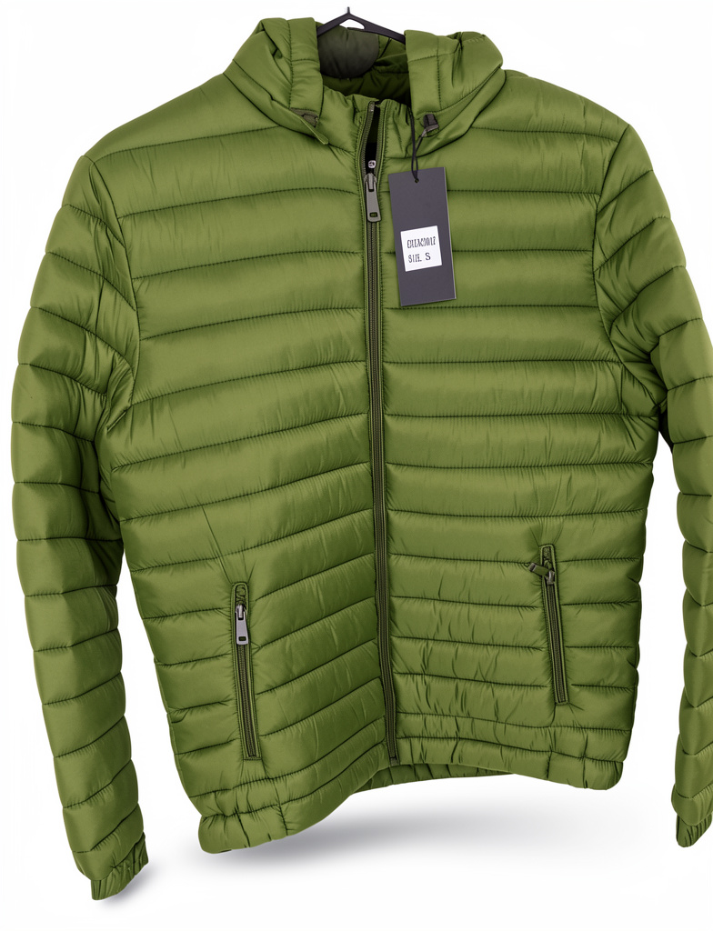 Campera inflable verde oliva