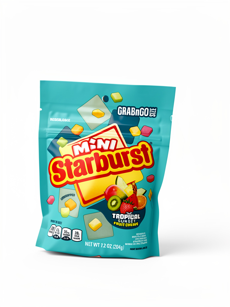 Mini Starburst Tropical 204g