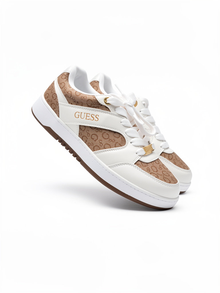 GUESS tenis blancos con café