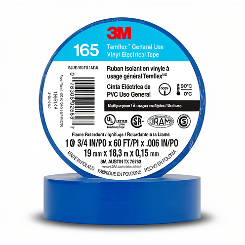 3M cinta aislante 165 azul 3/4