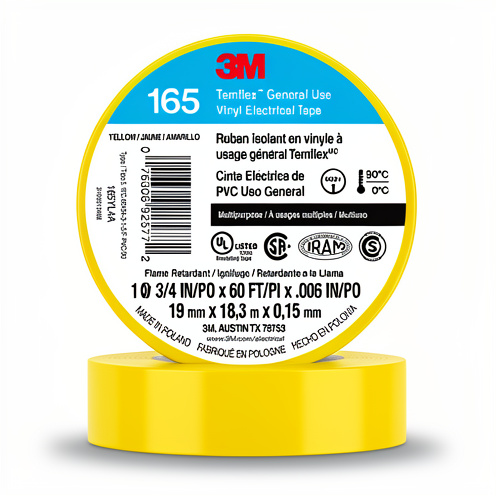 3M cinta aislante 165 amarillo 3/4