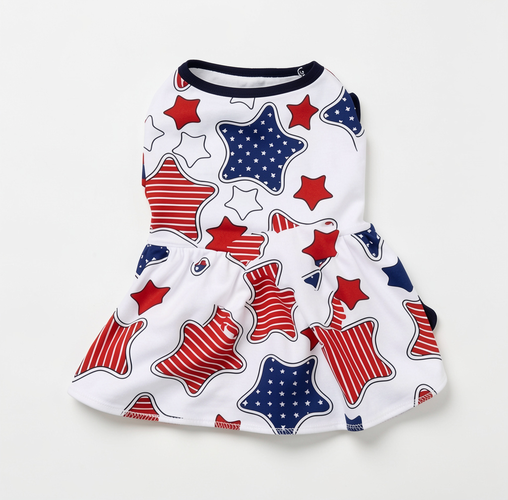 Vestido estrella rojo, blanco y azul xs