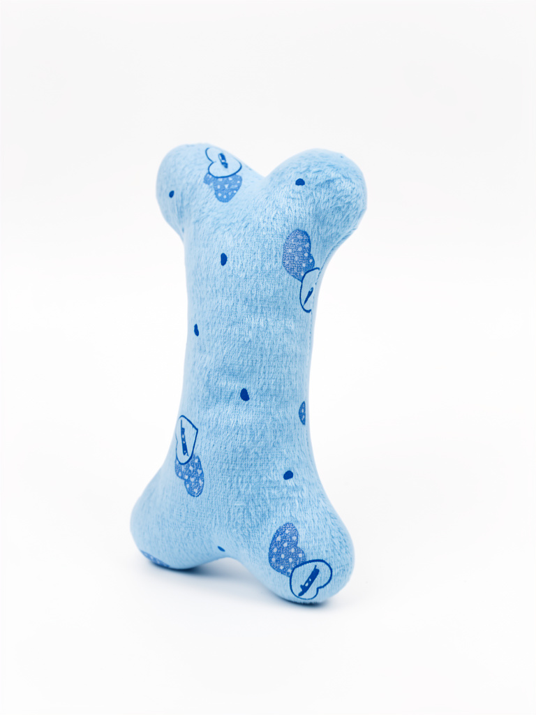 Juguete hueso azul para mascotas