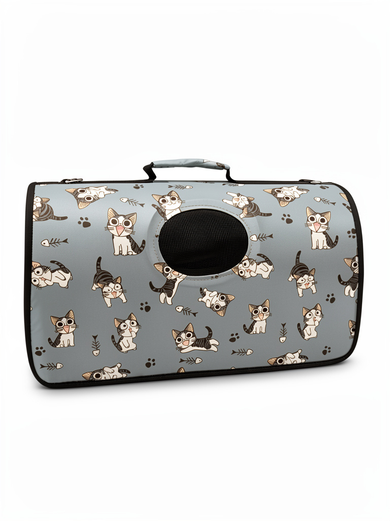 Bulto de viaje mediano gatos gris