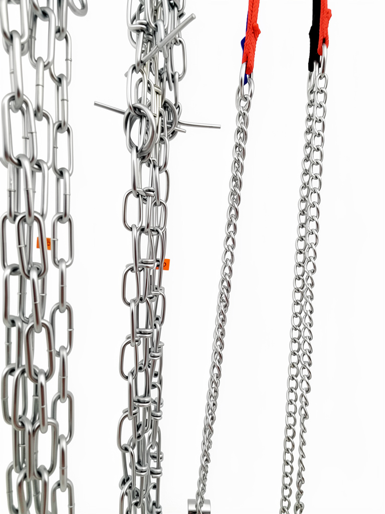 Cadena metalica plateada
