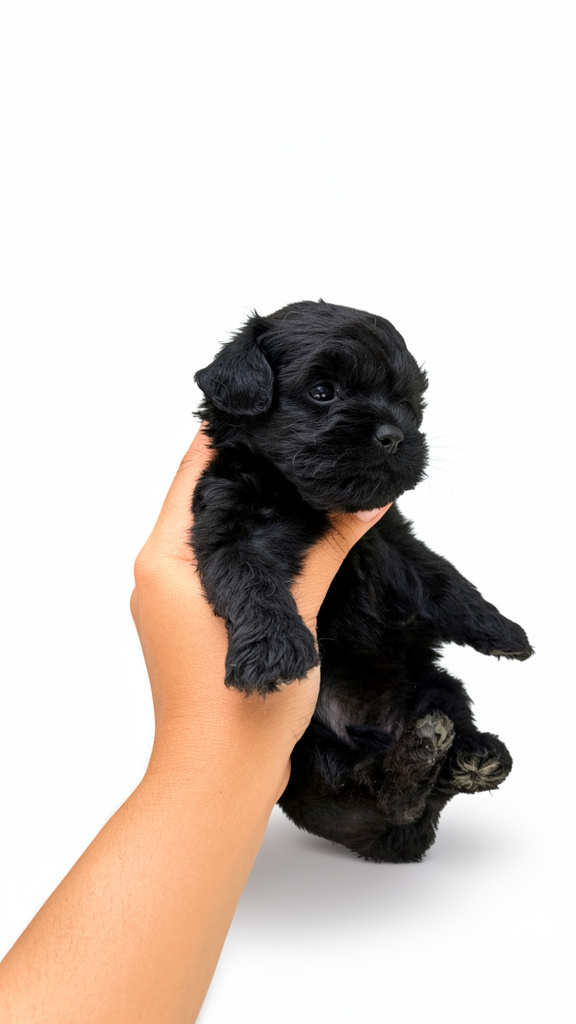 Cachorro negro pequeño hembra