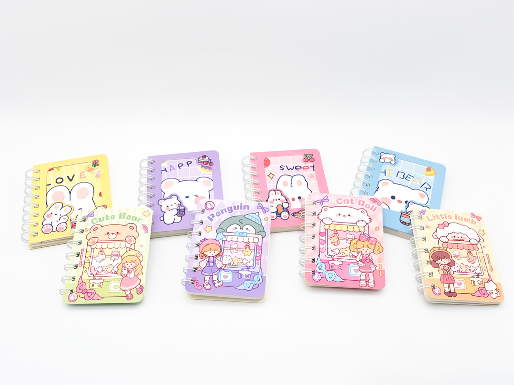 Mini cuaderno kawaii surtida. 1 unidad