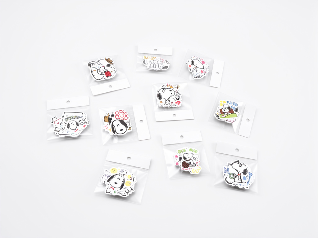 Stickers Snoopy surtidas. 1 bolsita