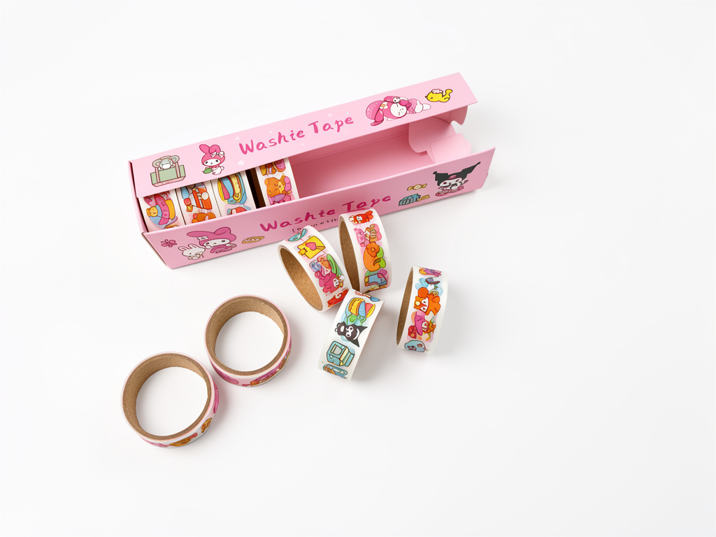 Washi Tape rosa decorado. 1 rollo