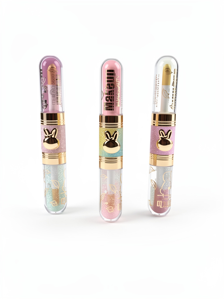 Gloss labial color pastel conejito. 1 unidad