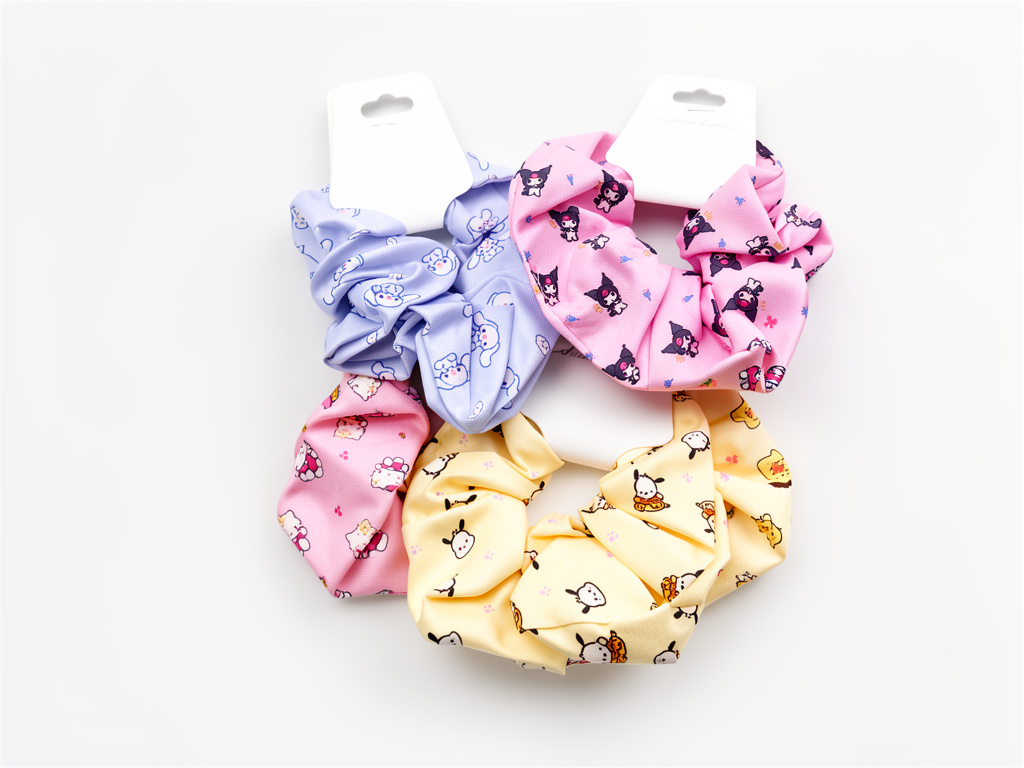 Scrunchies estampados de sanrio. 1 unidad
