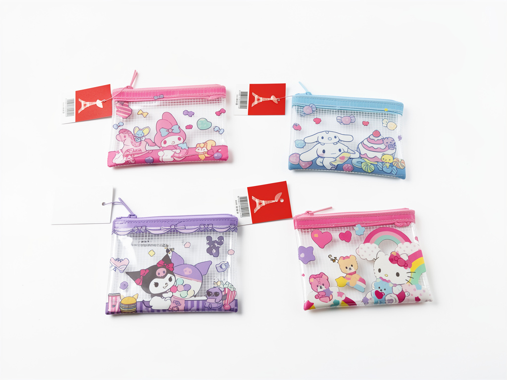 Monedero transparente Sanrio. 1 unidad