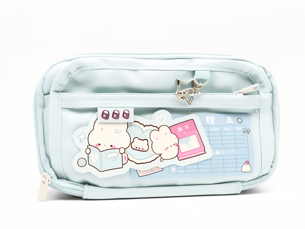 Estuche celeste de conejito