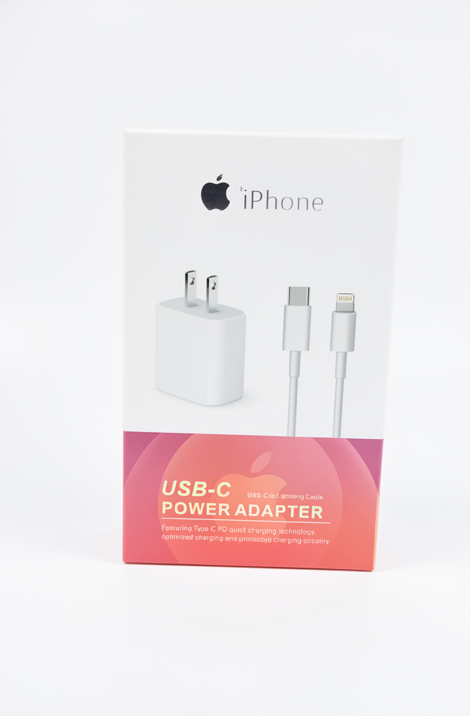 Cargador iPhone caja morada c-Lightning