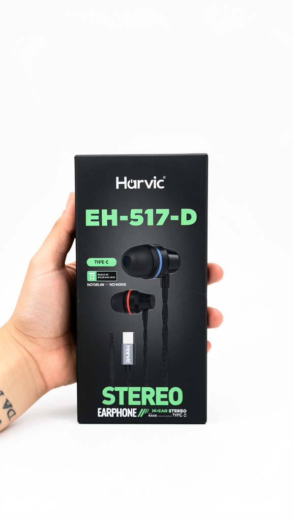 Audífonos Alambricos Harvic EH517D Conexión tipo C