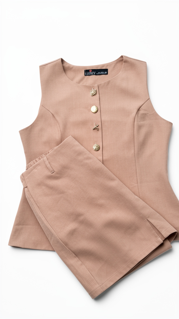Conjunto Chaleco + Falda Short