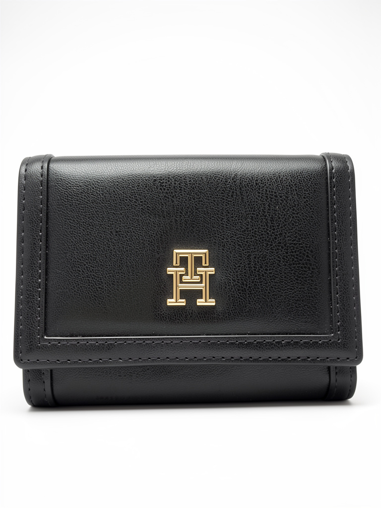 Billetera de mujer Tommy Hilfiger negra